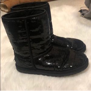 Black Sequin Uggs